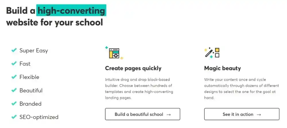 LearnWorlds features
